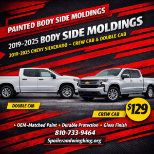 2015-2025 Chevrolet Silverado Crew Cab and Double Cab Body Side Moldings